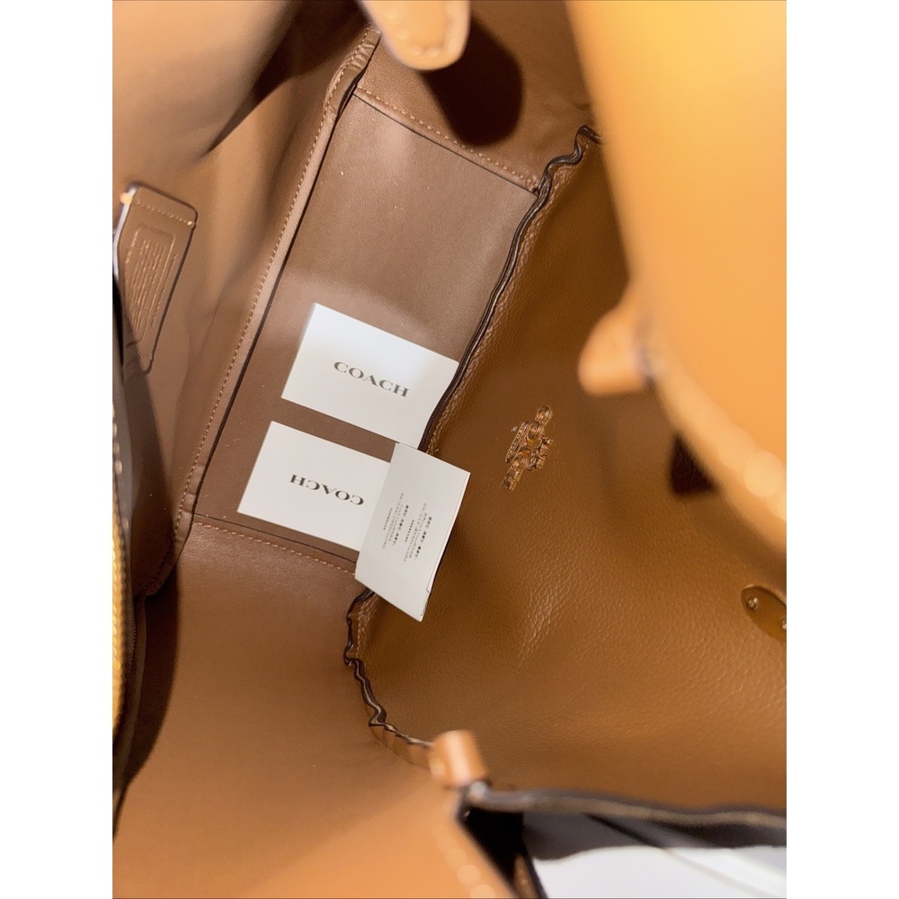 Coach Hadley Convertible Shoulder Crossbody Bag In Suede Sienna - Picture 13 of 13